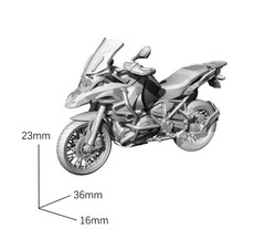 1/64 R1250adv Motorcycle Miniature Model Garage Accessories Colorless 1pc
