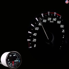 YONEDA Turbo Boost Gauge Kit Vacuum 30 PSI Tinted 7 Color – Includes Mechanical