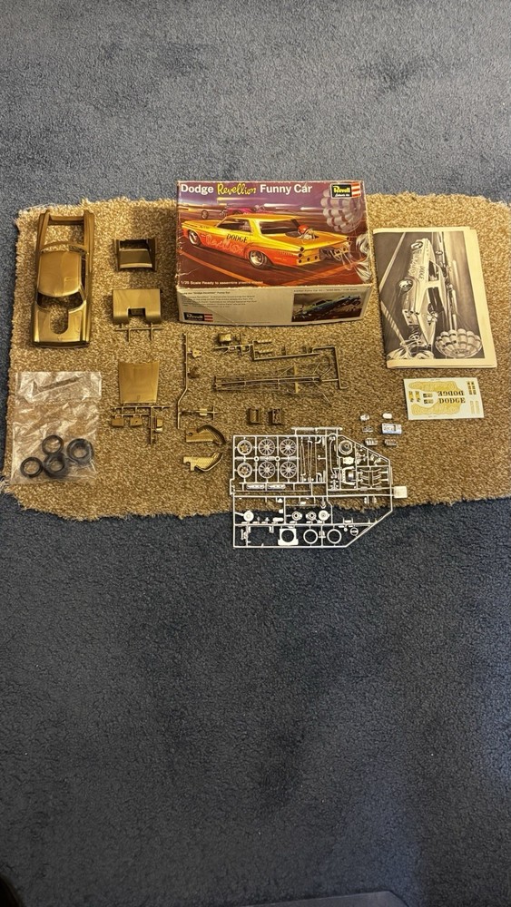 REVELL 1/25 62 DODGE REVELLION FUNNY CAR MODEL KIT UNBUILT H-1265:200 1967 ISSUE