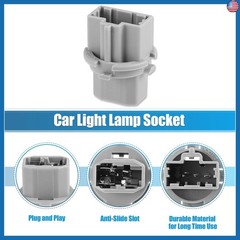 2pcs Turn Signal Light Bulb Socket Front Tail Light Lamp Blinker Holder Base