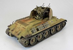 1/72 WWII T-34 with ZSU Flak 38 Military Wheels7213 Models kits