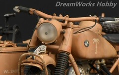 Award Winner Built Schuco Diecast 1/10 BMW R75 Motorcyle Sidecar DAK+Rebuilt