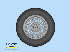 USCP 24P171 1/24 15inch Jaguar E-type Wire wheels for Revell Resin kit