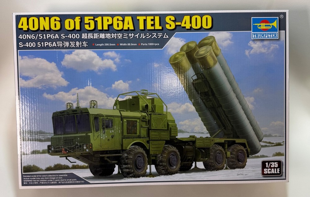Trumpeter 1/35 Russian 40N6 of 51P6A TEL S-400 Missile System Model Kit 01057 NI