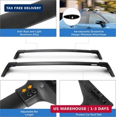 220LBS Roof Rack Cross Bars for 2019-2025 RAV4 XLE XSE Premium Limited Hybrid LE