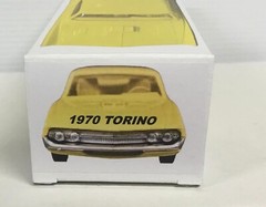New 1970 Ford Torino Cobra Yellow Custom Promo Model BOX ONLY….NO CAR