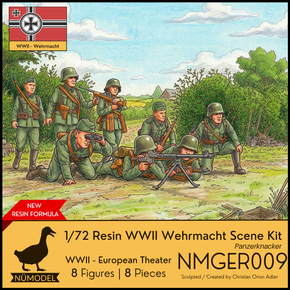 NUMODEL NMGER009 | 1/72 Resin WWII German Wehrmacht Soldier Kit Panzerknacker