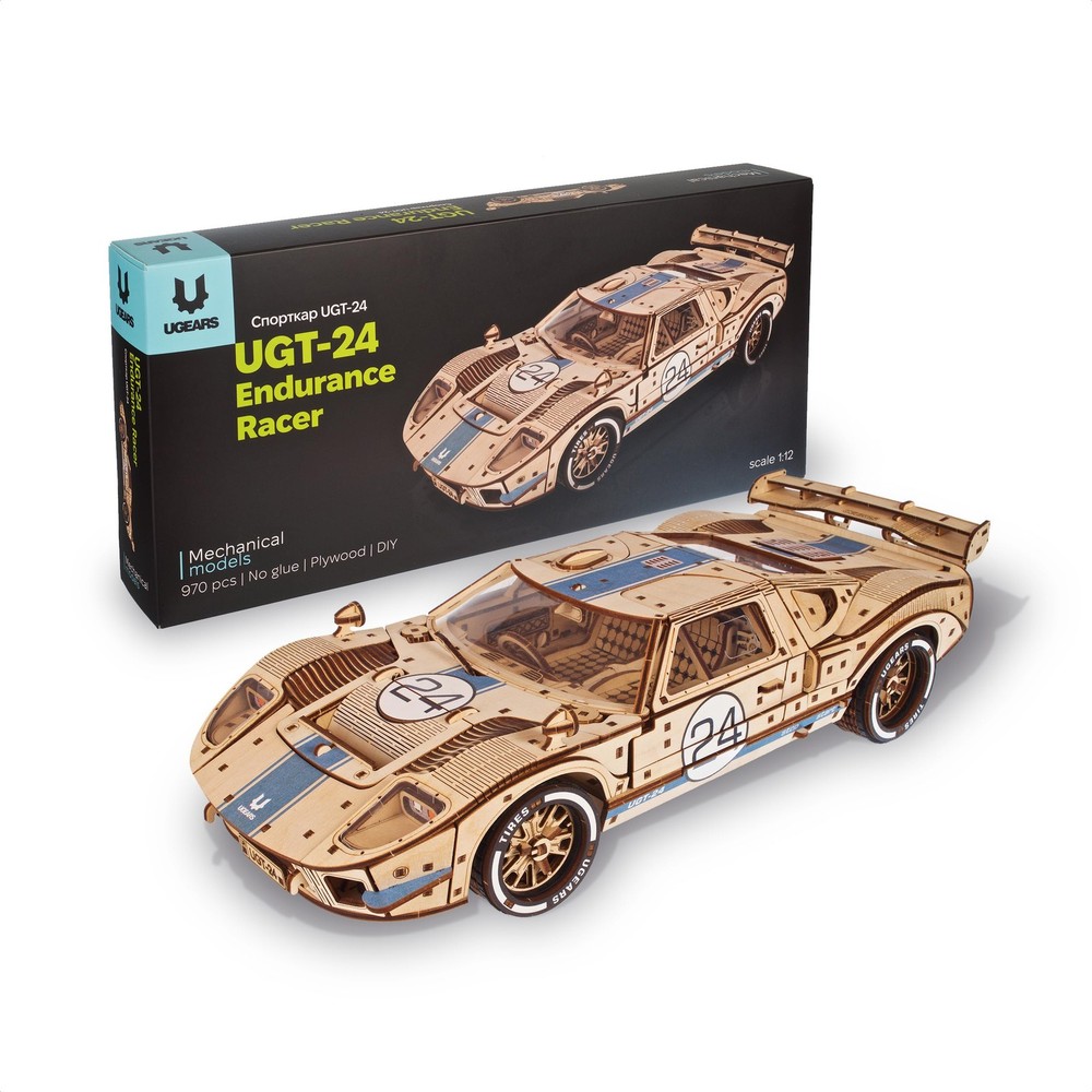 UGEARS UGT-24 Endurance Racer 3D Wooden Puzzles for Adults – Large,