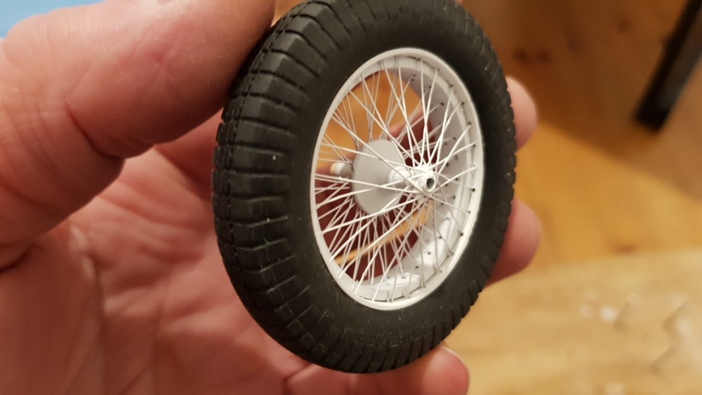 1/12 set of 5 hand laced rims for wheels / tyres Italeri Alfa Romeo 8C2300