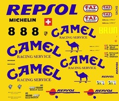 #8 Camel Porsche 962 C 1/18th Scale Waterslide Decals
