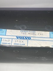 Vintage original VOLVO 760 GLE Sedan Metallic Light Blue PROMO CAR w/ Box