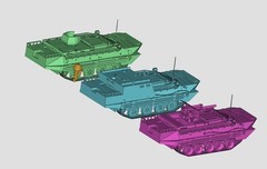 1/ 700/350 63C IFV 81C Amphibious Command Car 70 Amphibious SPH Unpainted Model