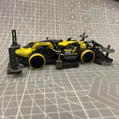 TAMIYA 4WD Custom Painted (Black/Silver/Grey Mirror) FMA Chassis Racing Car