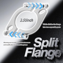 2.5″ with Nuts & Bolts,Oval Car Exhaust Flange for Automotive Exhausts Pipe,2…