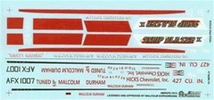Slixx 7013 Hicks Chevrolet 63 Chevy/Strip Blazer IX Vega P/S decal