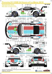 SK-24188 SK DECAL Porsche 911RSR Le Mans 24 Hours 2019 Silk-Screen Decal