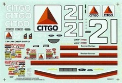 Carolina Motorsport Graphics #21 Citgo 1996-Michael Waltrip Nascar decal