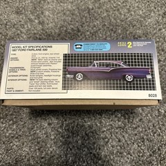 New Open Box AMT ERTL 1957 Ford Fairlane 500 1/25 Model Kit #8028