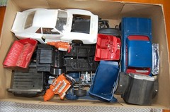 Vintage Junkyard Lot Of Misc. Model Kit Parts See Description Photos tires wheel
