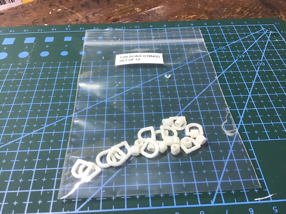 1/24-1/25 Scale Truck Trailer Model Accessories Lowboy Trailer D Rings