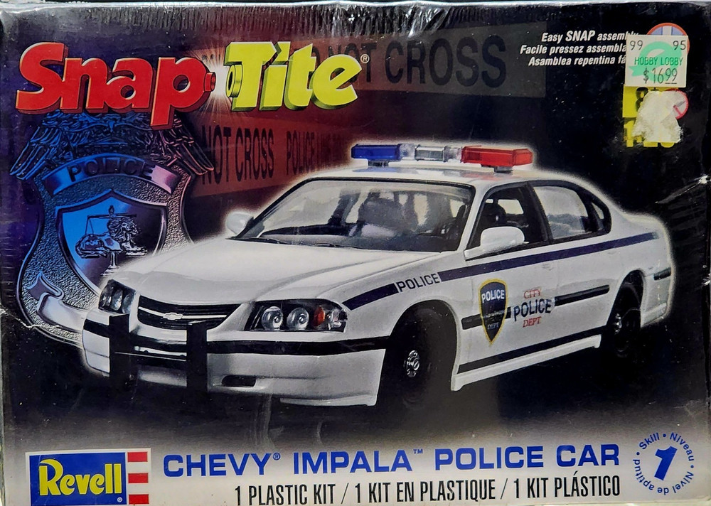 Chevy Impala Police Car Revell Snap Tite 1:25 NEW FACTORY SEALED *US Seller*