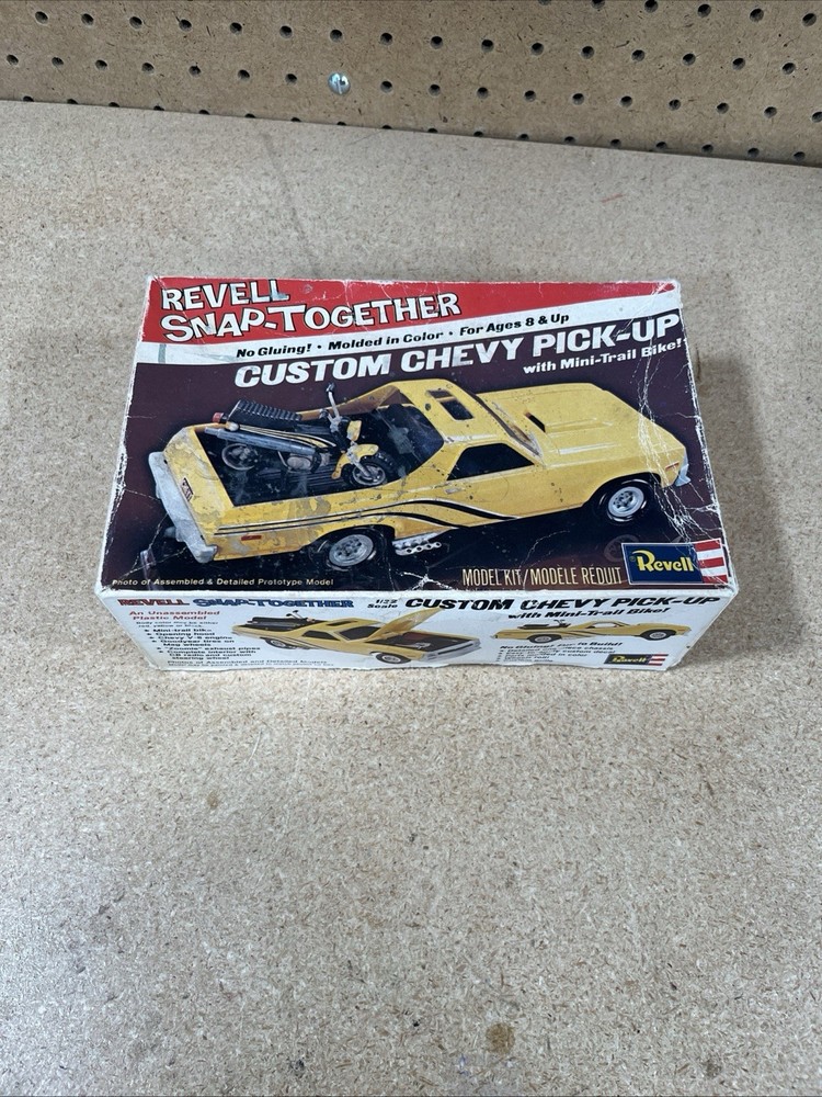 1977 Revell Snap Together Custom Chevy Pick-Up Model Box Only