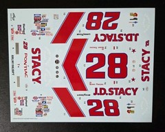 1982 Benny Parsons #28 Stacy Pontiac 1:24 Car Decal Salvino’s Waterslide Decals