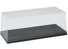 AMT 600 Clear Display CASE w/ black base and 4 backdrops for cars 1/24 and 1/25
