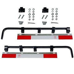 Pair Mud Flap Hangers Kit 30″ Use 24″ Wide Semi Truck Mudflaps Steel Straight