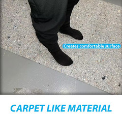 3 Ft. W X 16.66 Ft. L Park Pad Recycled Carpet Fiber Absorbent Pad for Garage Fl