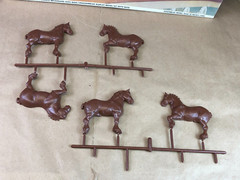 OPEN BOX AMT MATCHBOX 1:20 Model Kit BUDWEISER CLYDESDALE 8-HORSE HITCH No. 7702