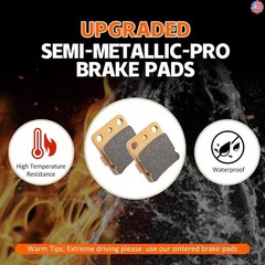 Semi-Metallic-Pro Front Brake Pads Compatible With Honda TRX250X TRX250EX