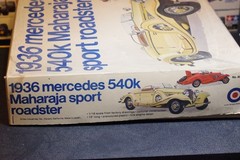 Entex 1:16 #8501 1936 Mercedes 540K Maharaja Sport Roadster *Missing Deck Lids*