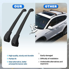 220lbs Upgraded Roof Rack Cross Bars Compatible with 2019-2025 Palisade SE SEL X