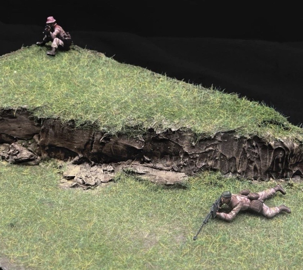 1/35 Scale Military Diorama Base Terrain Display Model Soldiers Figures Diecast