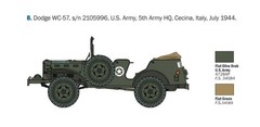 Italeri 228 1/35 Military Model Kit WWII Dodge WC-56/57 Command Staff Car Truck