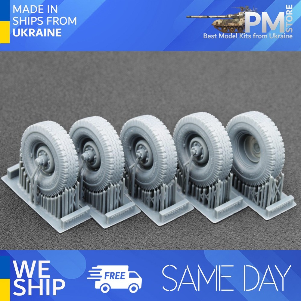 ScaleX WM-35007S 1/35 UAZ 469 Sagged wheel set for Trumpeter