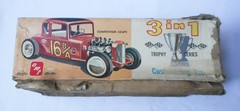 1960S AMT 3 IN 1 MODEL KIT BOX OF 1932 FORD V8 DEUCE COUPE ORIGINAL BOX ONLY