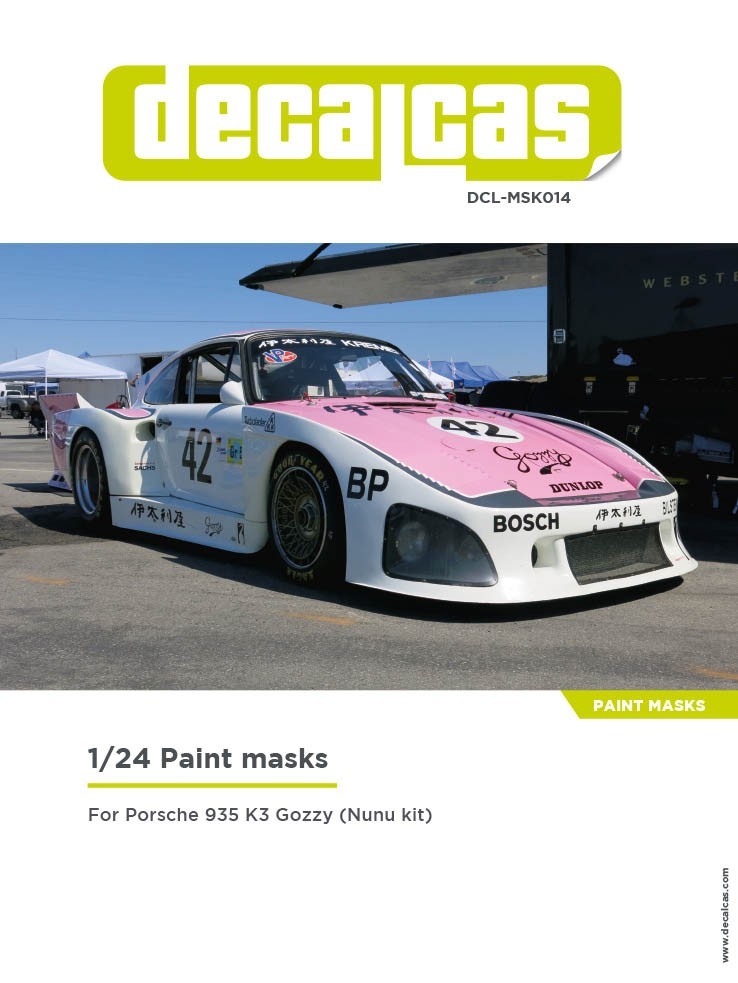 Decalcas 1:24 Scale Paint Mask NuNu Porsche 935 K3 model kits #DCL-MSK014