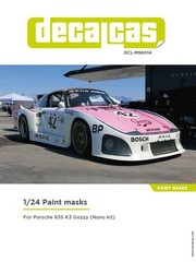 Decalcas 1:24 Scale Paint Mask NuNu Porsche 935 K3 model kits #DCL-MSK014