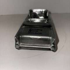 1957 Chevy Convertible Promo Metal Model Car Bank by Banthrico Autobank Silver