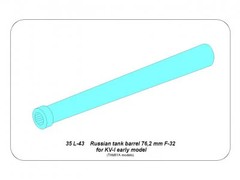 Aber 1/35 Russian 76,2mm F-32 Tank Barrel For KV-I Early Model 1941 35 L-43