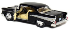 KiNSMART 1957 Chevy Bel Air Coupe Black, 1:40 Scale, Die Cast 5 inches, Black