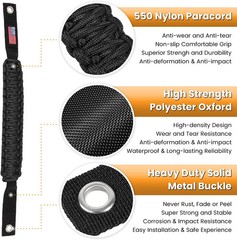 E-cowlboy Roll Bar Grab Handles Paracord Grip Handle for Ford Bronco 2021 2022 2