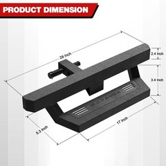 Longsun Hitch Step Fits For 2 Hitch Receiver Textured Black Tow Hitch Step