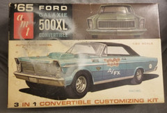 Vtg, AMT 1965 Ford Galaxie 500XL Convertible 3 in 1 kit #6115, Original DECALS