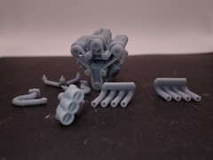 Triple Supercharged Engine 1/24 1/25 3D printed