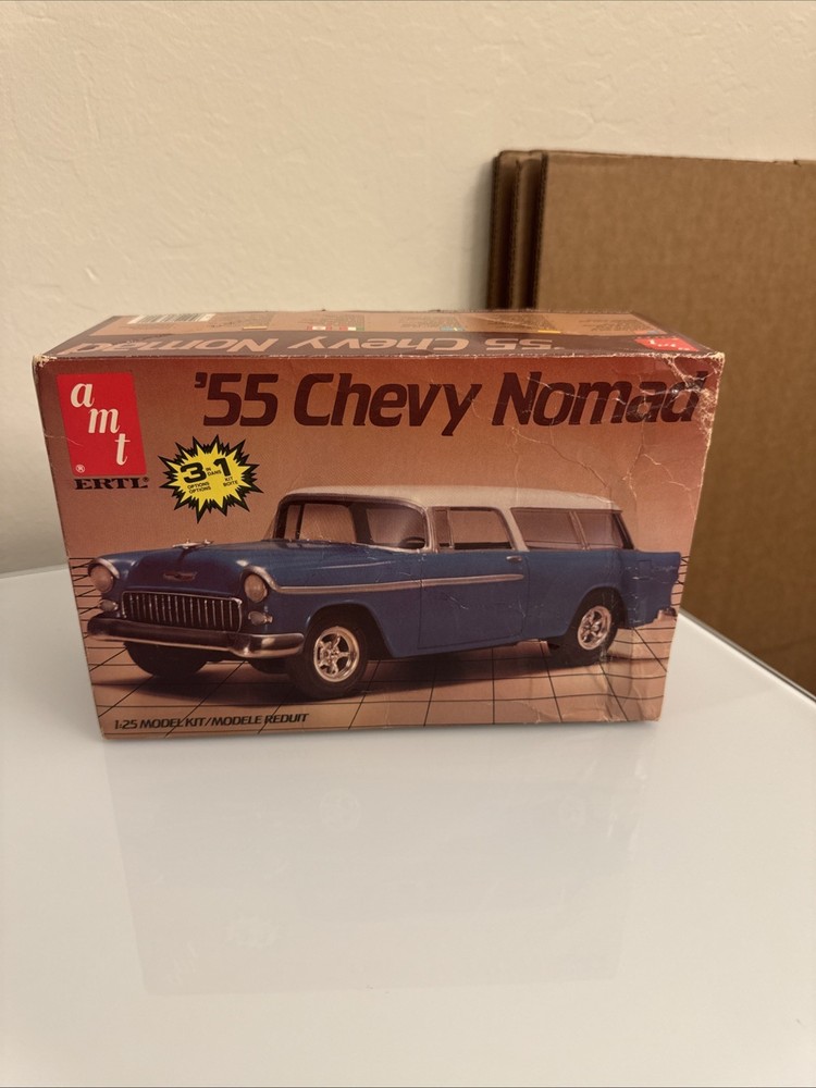 AMT 55 Chevy Nomad 1:25 Plastic Model Kit Unassembled Beige/Chrome MPN 6592