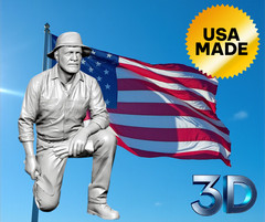 Man in Garden Model RR Diorama Resin 3d print Unpainted Guy Gardening Detailed