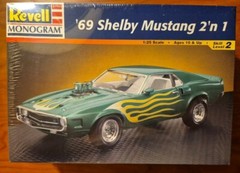 Revell ’69 Shelby Mustang 2’n 1 1:25 Model Car Kit 85-2545 Sealed See Photos